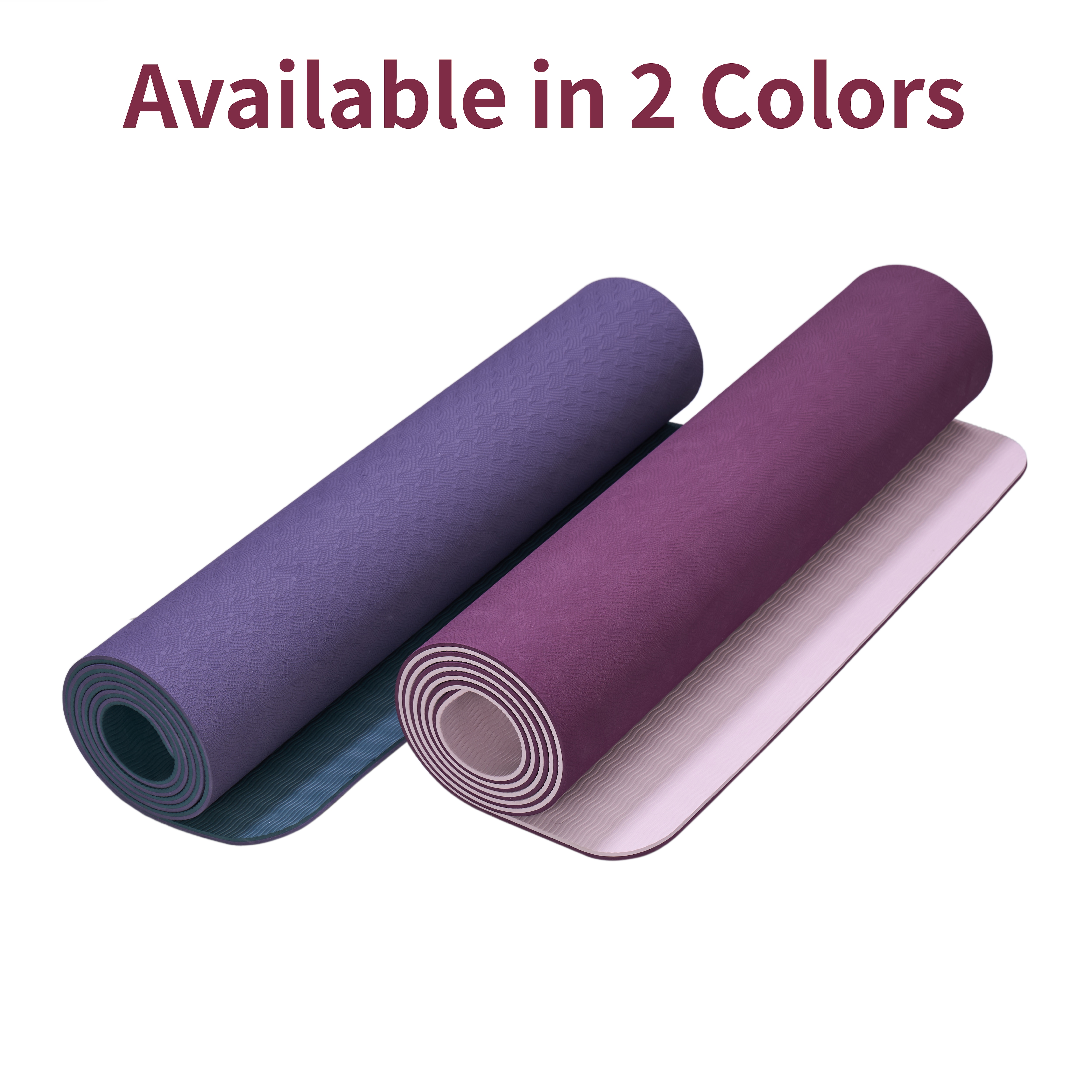 Yoga Mat, Exercise Yoga Mat With Non-Slip Design, Professional TPE Exericise Mat, 72" X 24" Multi-Purpose Workout Mat For Women, Pilates Fitness And Floor Exercises	_voghion.com
